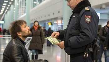 Нелегал попытался дать взятку полицейскому в аэропорту Красноярска